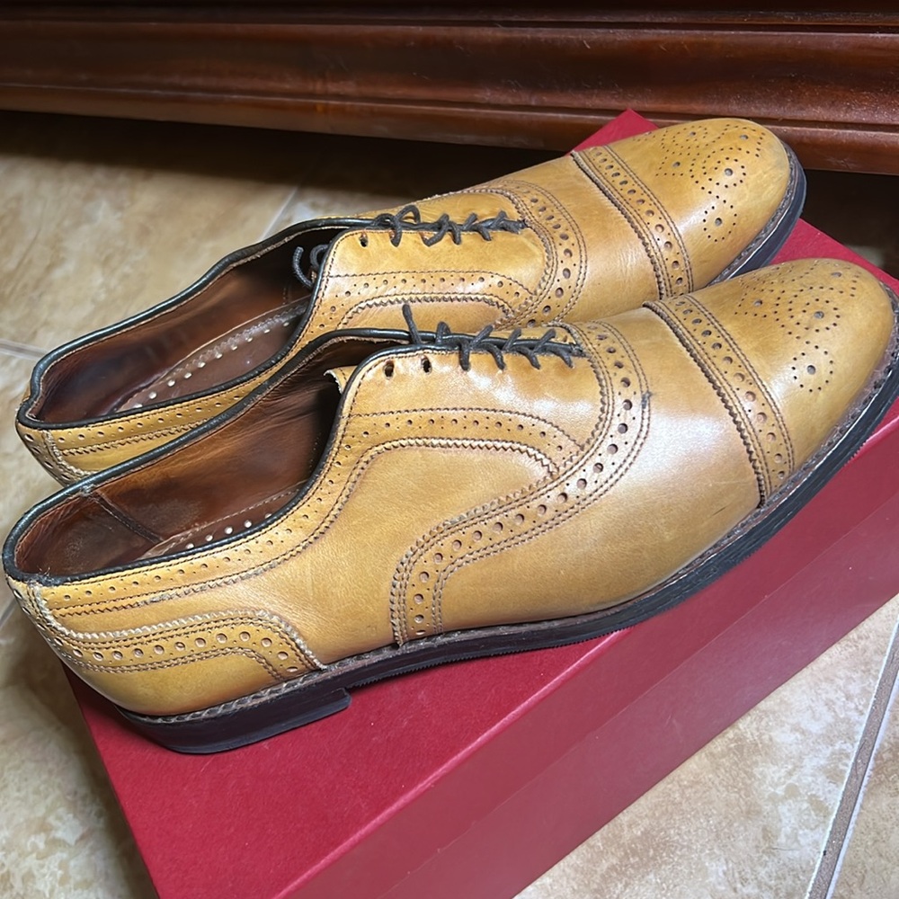Brooks Brothers Men’s Walnut Leather Oxford , Size 10.5, Re-Soled - Picture 3 of 9